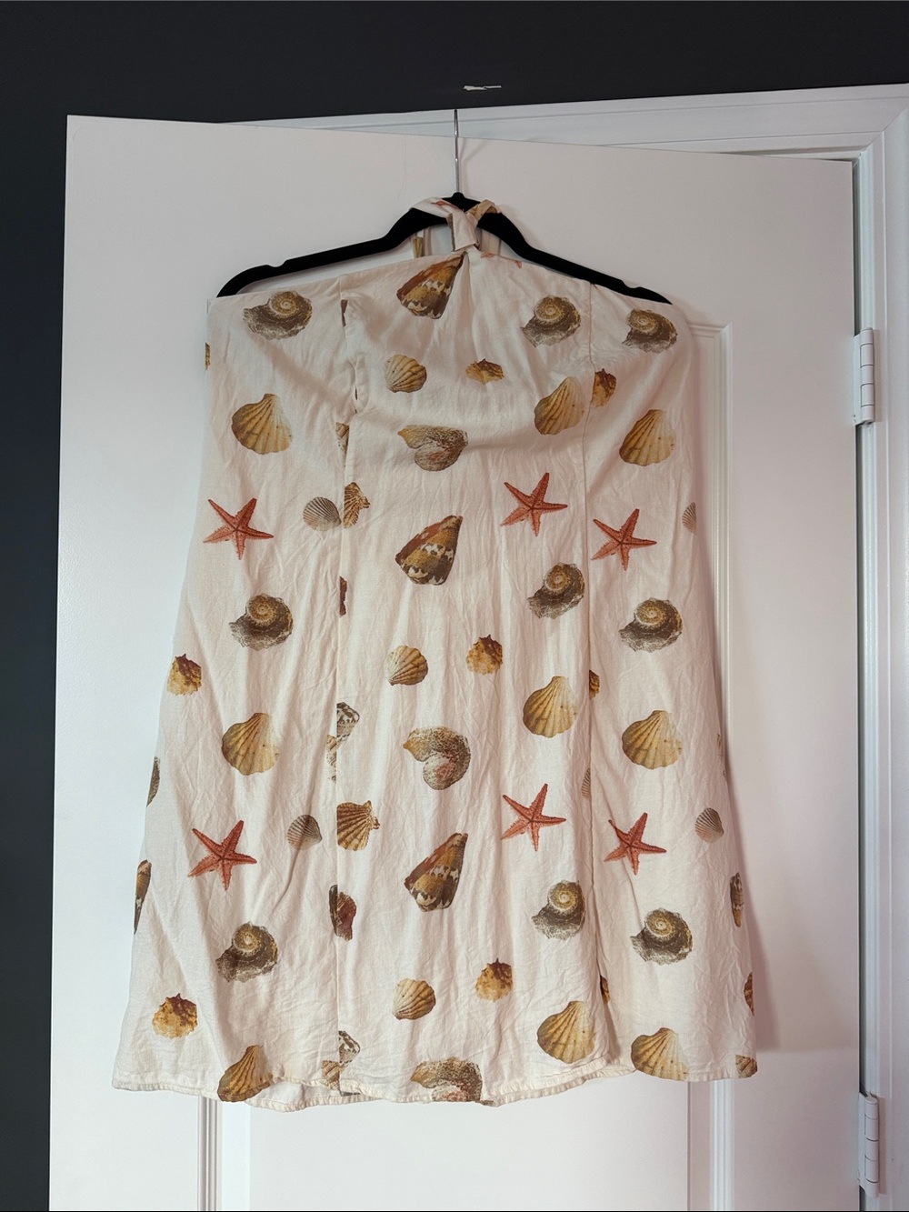 Seashell Print Halter Mini Dress